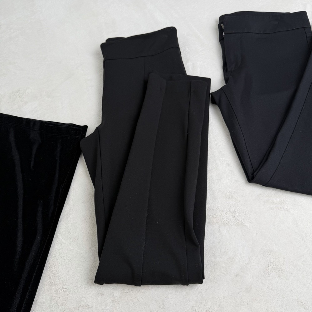 Y2K Women's Stretch Pants Lot 3 sz Small + Medium  Black Velvet & Slim Fit Dalia - Picture 5 of 14